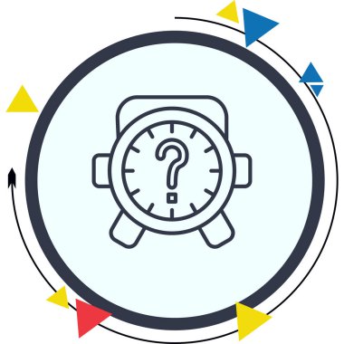 Quiz web simgesi vektör illüstrasyonu