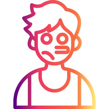 Yalancı Çocuk Zarif Profesyonel Flat Grafik Sembolü