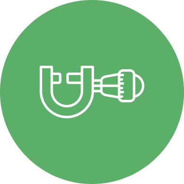 Mikrometre web simgesi vektör illüstrasyonu