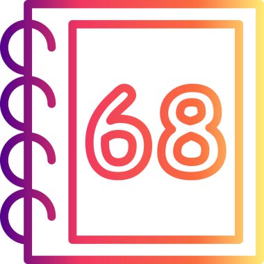 Altmış sekiz web simgesi vektör illüstrasyonu