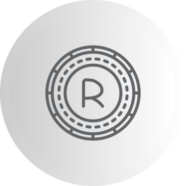 Güney Afrika Rand Para Yüksek Kaliteli Özel Vektör Tasarımı