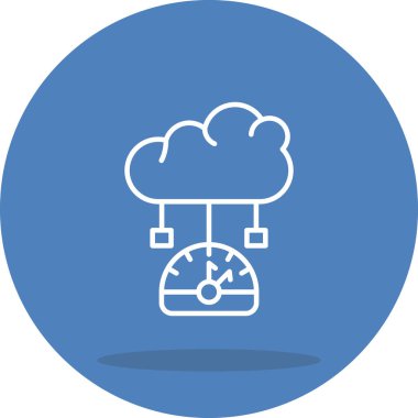 Bulut Performansı Eşsiz Yenilikçi Dijital Grafik Sembolü