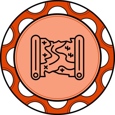 harita web simgesi vektör illüstrasyonu