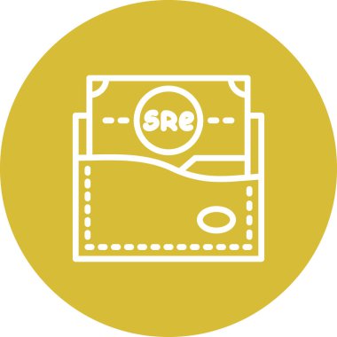 wallet icon, vector illustration simple design