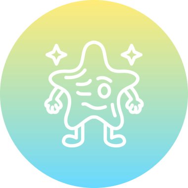 Sersemlemiş Yıldız Yüksek Kaliteli Ölçeklenebilir Vektör İllüstrasyonu