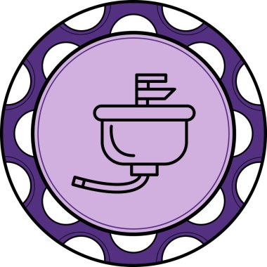 Washbasin web simgesi vektör illüstrasyonu