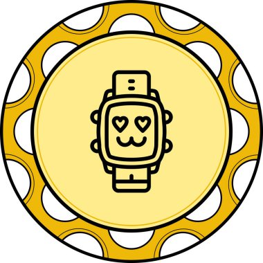 akıllı saat simgesi, vektör illüstrasyonu basit tasarım