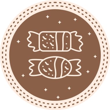 Şekerler Modern Dengeli Marka Vektörü Sembolü