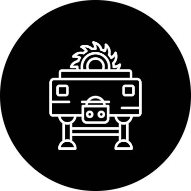 Tablo Testere ağ ikonu vektör illüstrasyonu