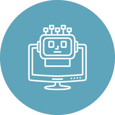 Sanal Ağ Simgesi Vektör İllüstrasyonu