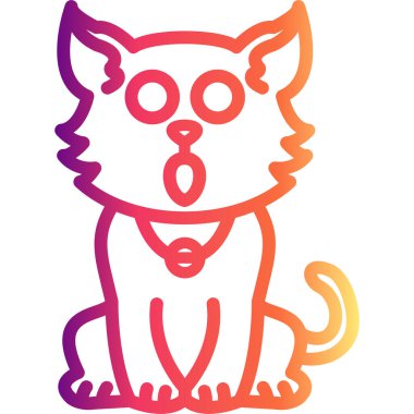 Şaşırmış Kedi Gelişmiş İşlevsel Web Arayüzü Sembolü