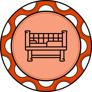 Crib web icon vector illustration