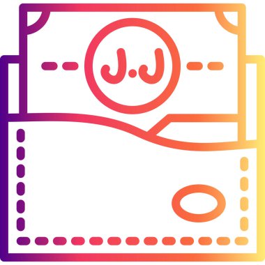 Lübnan Cüzdan Hattı Simgesi Beyaz Arkaplanda İzole Edildi