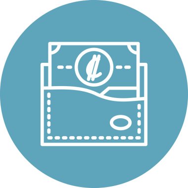 wallet icon, vector illustration simple design