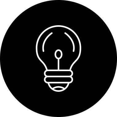 Idea light bulb icon, vector illustration simple design