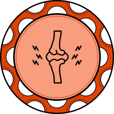 Osteoartrit web simgesi vektör illüstrasyonu