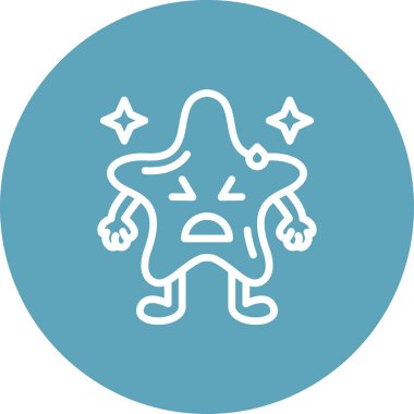 Üzücü Rahatlatılmış, Temiz Sayısal Grafik Düzeni Olan Yıldız