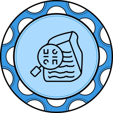 Stone Rosetta web simgesi vektör illüstrasyonu