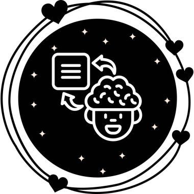 Menü Zihninde Düşün web simgesi vektör çizimi