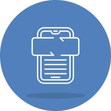 düz geribildirim simgesi vektör çizimi 