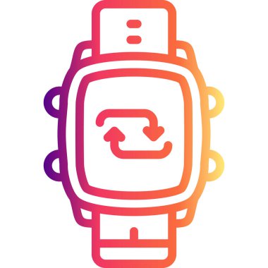 Akıllı Saat Gelişmiş İşlevsel Web Arayüzü Sembolünü Tekrarla