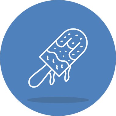 Popsicle ağ simgesi, vektör illüstrasyonu