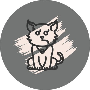 Kedi Rafine Edilmiş Zarif Vektör Sanat Nesnesi