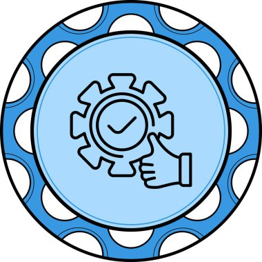 düz geribildirim simgesi vektör çizimi 