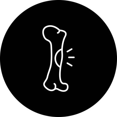 kemik simgesi, vektör illüstrasyonu basit tasarım