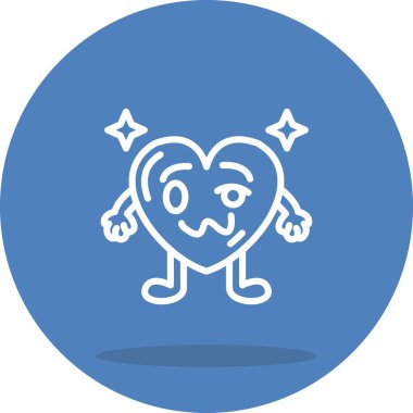 Sarhoş Kalp Dengeli Düz Modern Tasarım Elementi