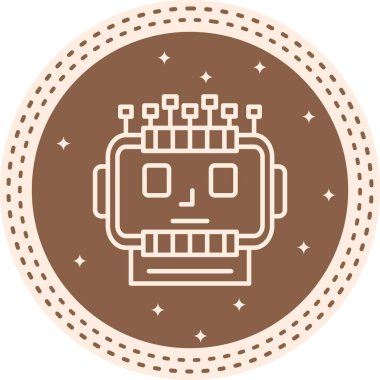 Chatbot Yüksek Çözünürlüklü Düz Tasarım Sembolü
