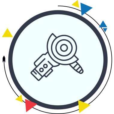 Öğütücü simgesi basit düz illüstrasyon