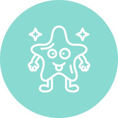 Aptal Yıldız Yüksek Kaliteli Ölçeklenebilir Vektör İllüstrasyonu