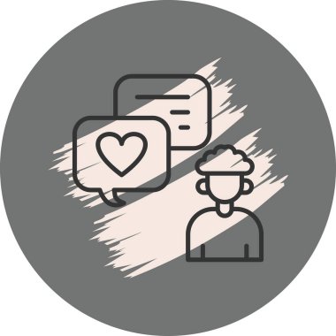 düz geribildirim simgesi vektör çizimi 