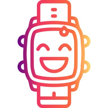 akıllı saat simgesi, vektör illüstrasyonu basit tasarım