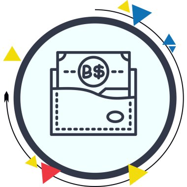 Brunei Cüzdanı Temiz Profesyonel Düz Tasarım Özelliği