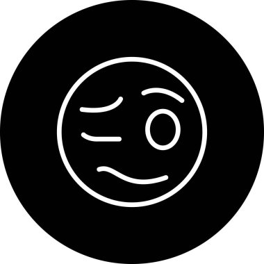 Çizgi film karalama simgesi web işareti, beyaz arkaplanda izole edilmiş emoji simgesi