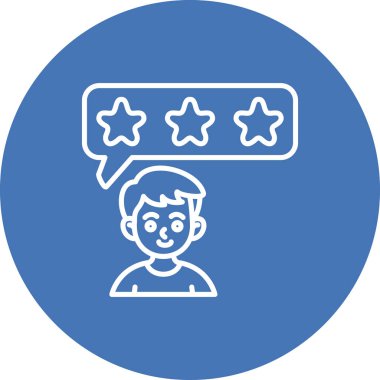 düz geribildirim simgesi vektör çizimi 