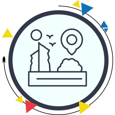 konum web simgesi vektör illüstrasyonu