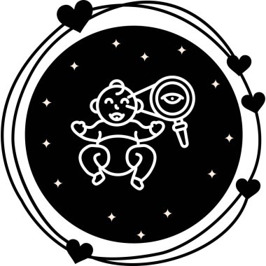 Bebek Görme Ağı vektör illüstrasyonu