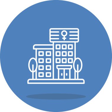 OBGYN Klinik Hattı Düz Simgesi