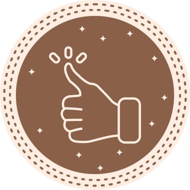 Başparmak Yukarı Modern Satır Simgesi Beyaz Arkaplanda İzole Edildi  