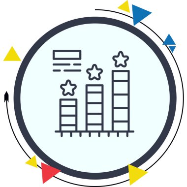 düz geribildirim simgesi vektör çizimi 