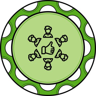 düz geribildirim simgesi vektör çizimi 