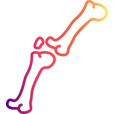 İnsan eklemini veya kemik yapısını temsil eden basit bir web simgesi