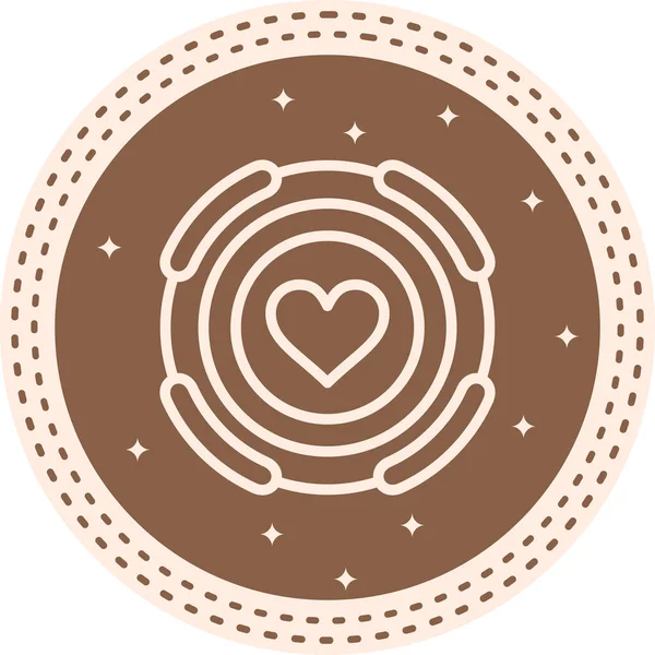 Kalp Eşsiz Düz Dijital Tasarım Nesnesi