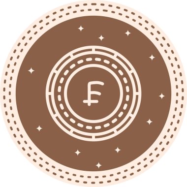 Gabon Sikkesi Biçimli Özel Vektör Tasarım Varlığı