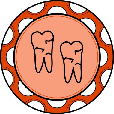 Sağlıklı tek bir diş, diş minesi ve periyodik sağlığı temsil eden diş eti çizgisinde güvenle bulunur..