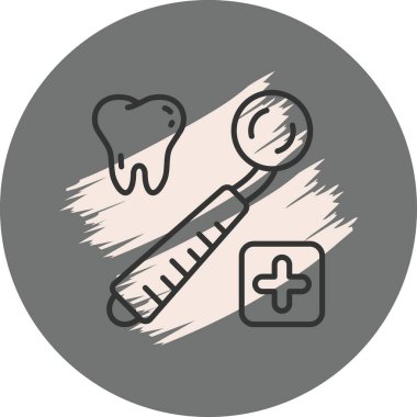 Diş Aynası Yüksek Kaliteli Özel Vektör Tasarımı