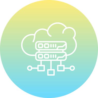 Bulut Verisi Eşsiz Düz Dijital Tasarım Nesnesi